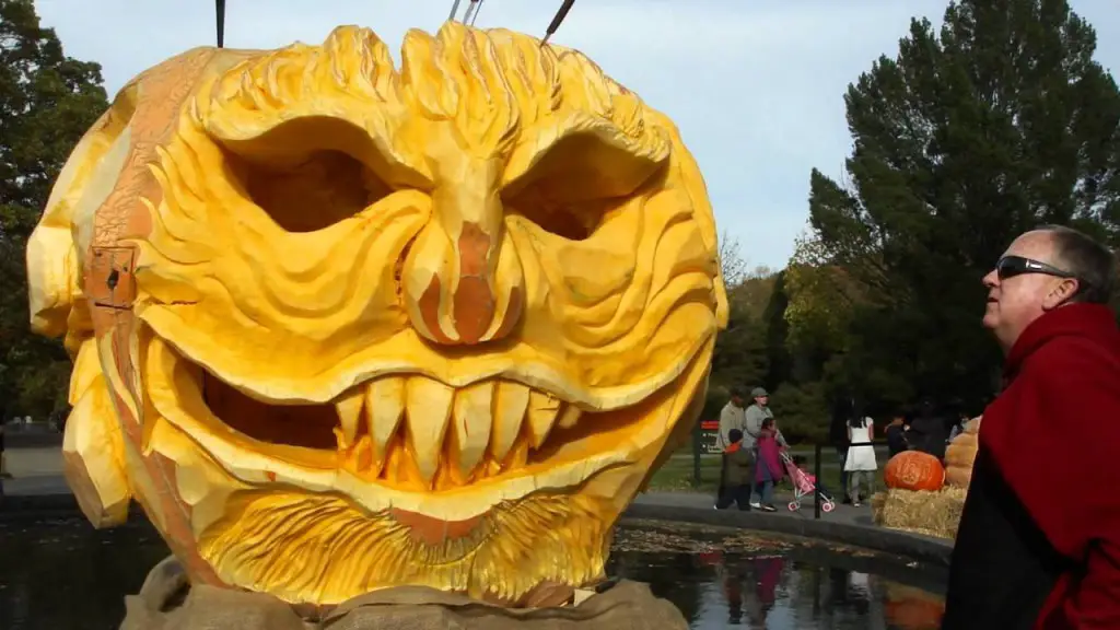 An excellent example of Halloween Jack O'lanterns