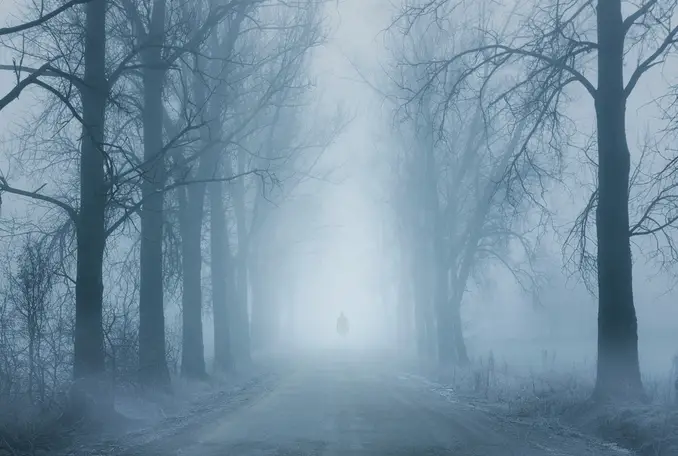 Eerie road.